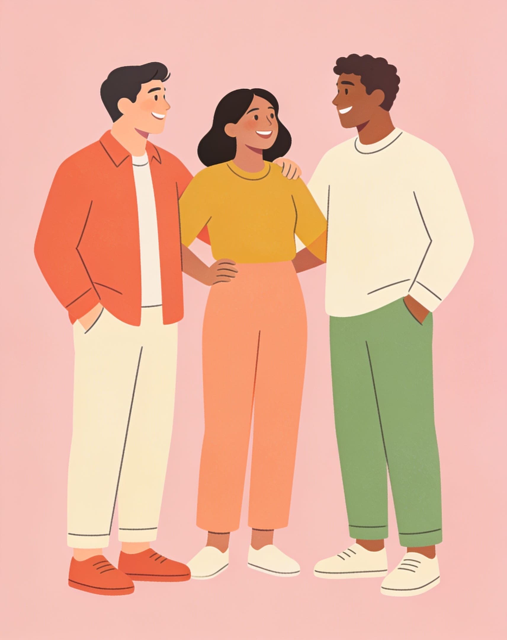 Diverse people collaborating